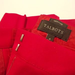Heritage Talbots red wool pants size 4